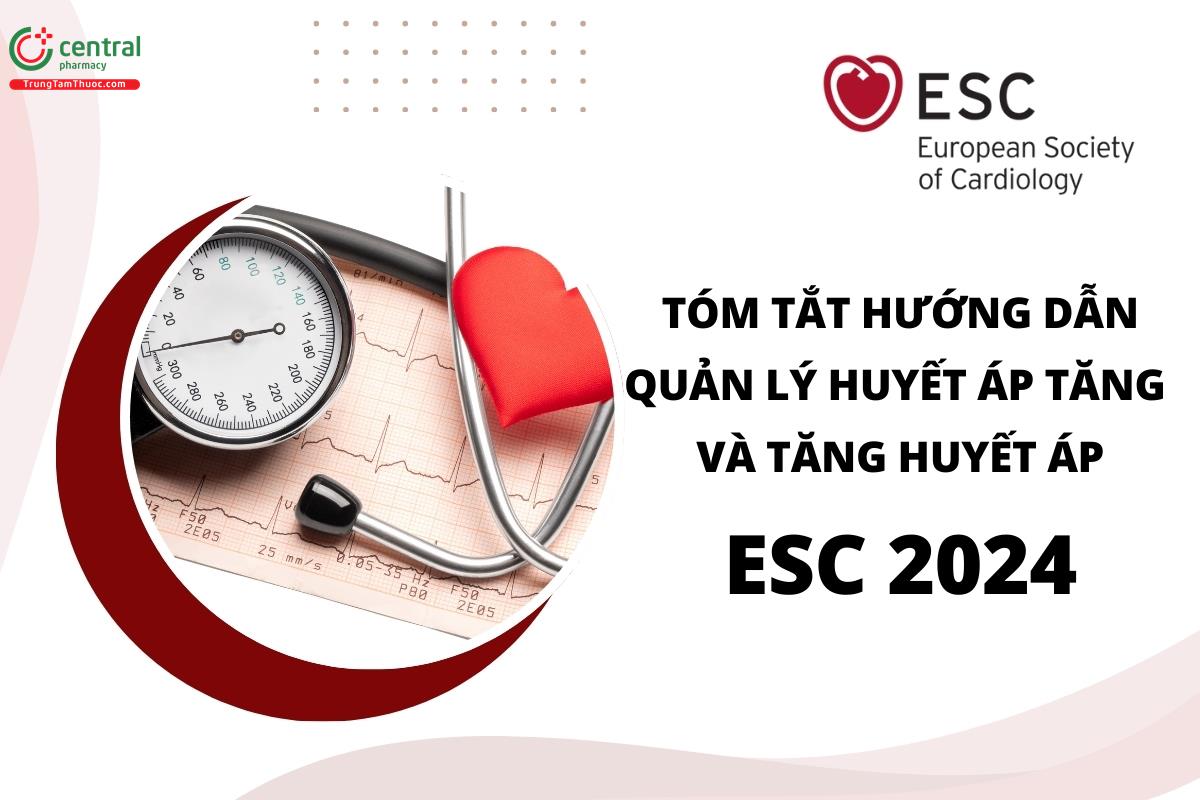 Tóm tắt hướng dẫn quản lý huyết áp tăng và tăng huyết áp ESC 2024