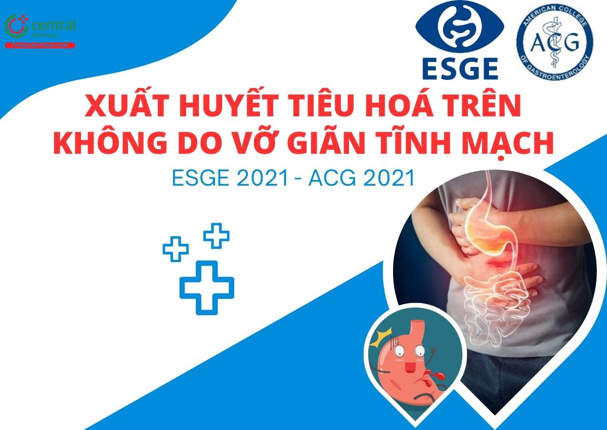 Xuất huyết tiêu hoá trên không do vỡ giãn tĩnh mạch - ESGE 2021 và ACG 2021