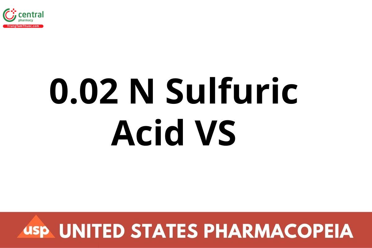0.02 N Sulfuric Acid VS