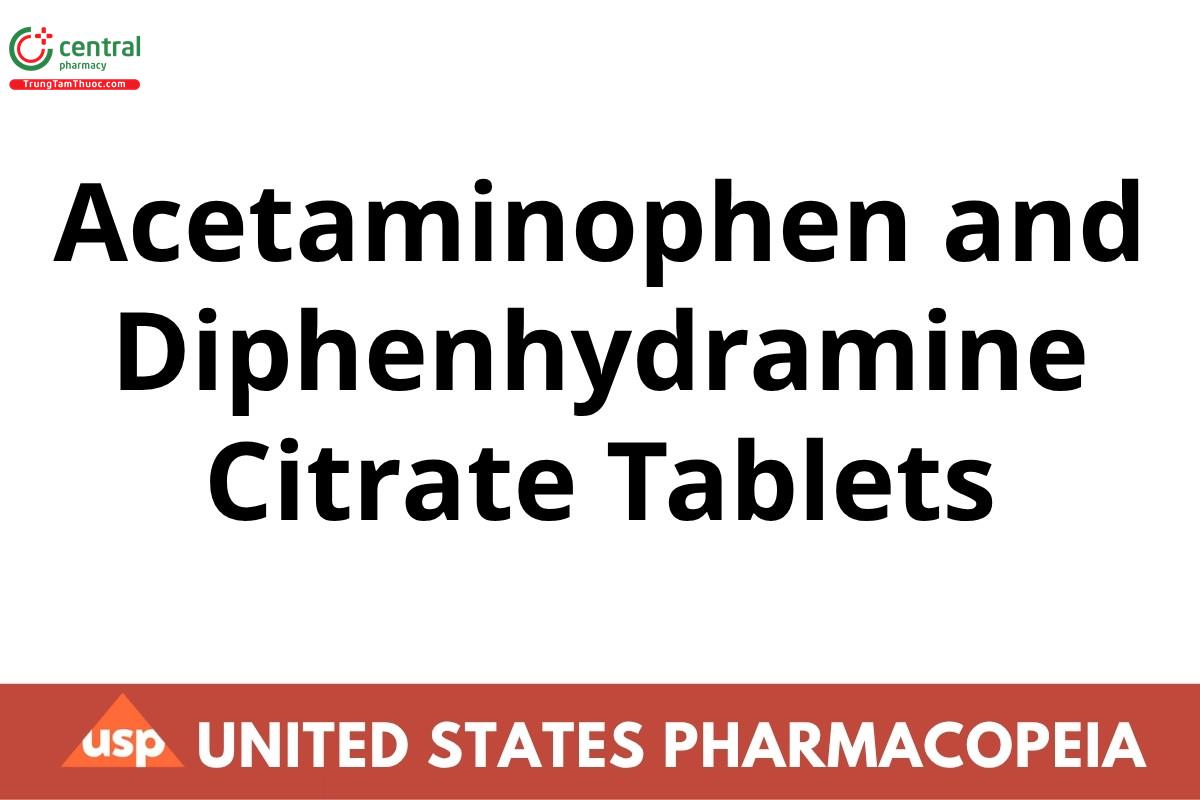 Acetaminophen and Diphenhydramine Citrate Tablets