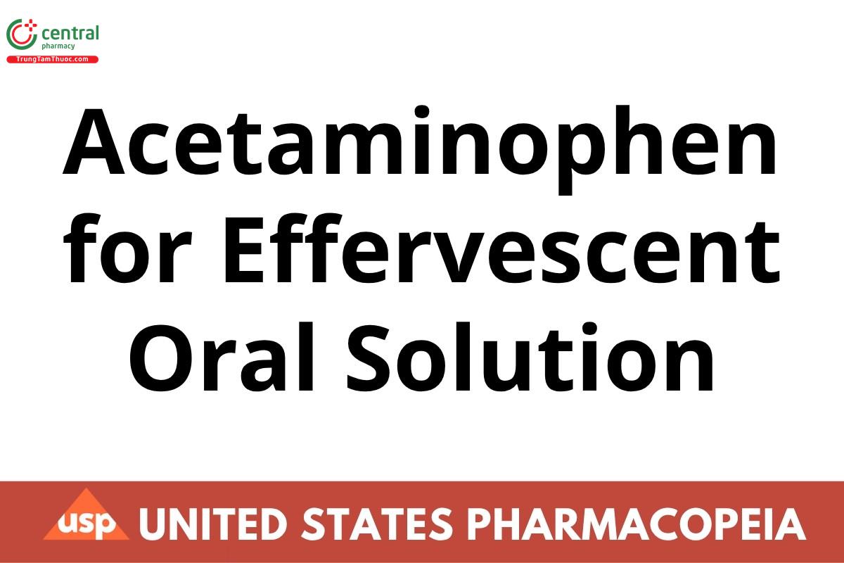 Acetaminophen for Effervescent Oral Solution