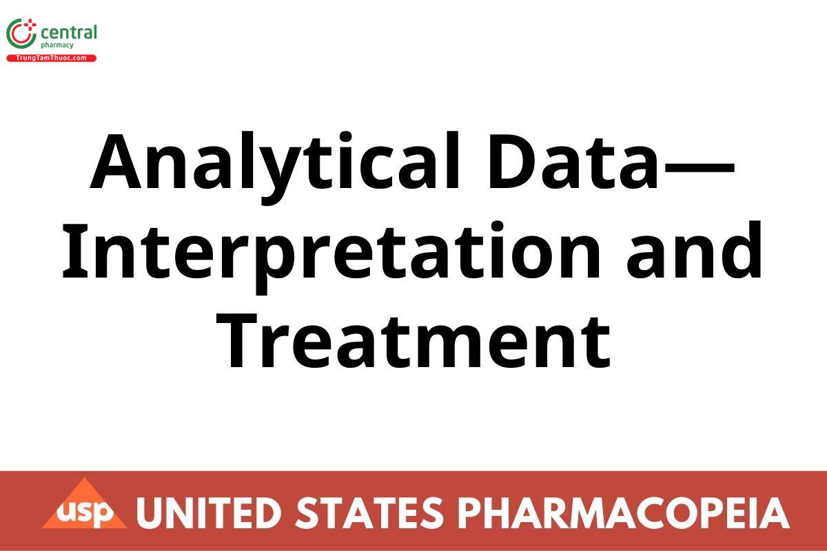 Analytical Data—Interpretation and Treatment