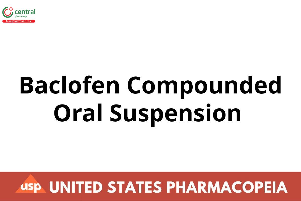 Baclofen Compounded Oral Suspension