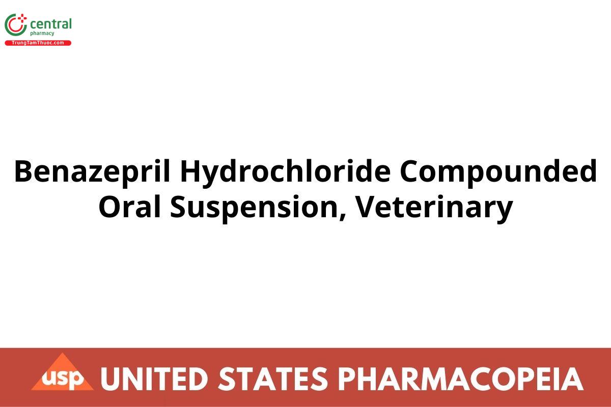 Benazepril Hydrochloride Compounded Oral Suspension, Veterinary