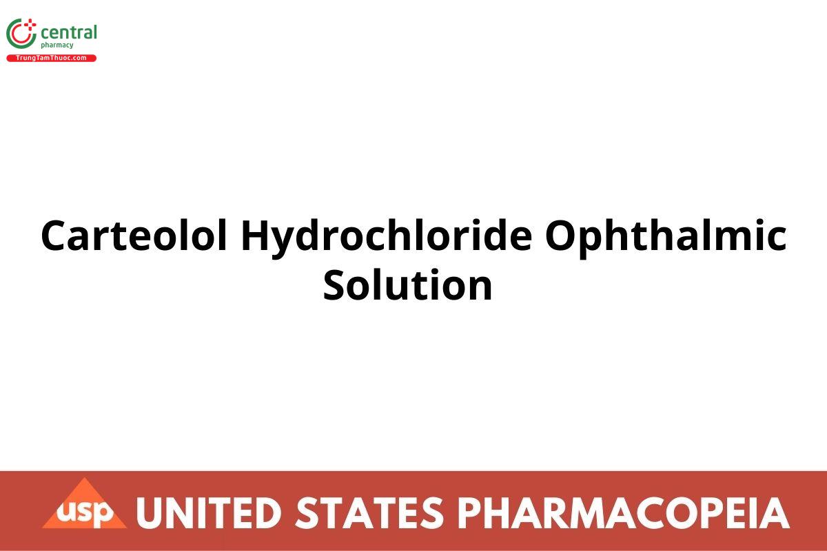 Carteolol Hydrochloride Ophthalmic Solution 