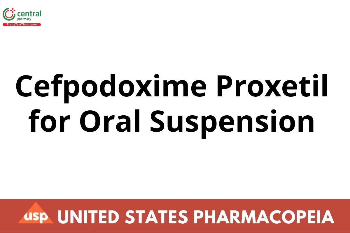 Cefpodoxime Proxetil for Oral Suspension
