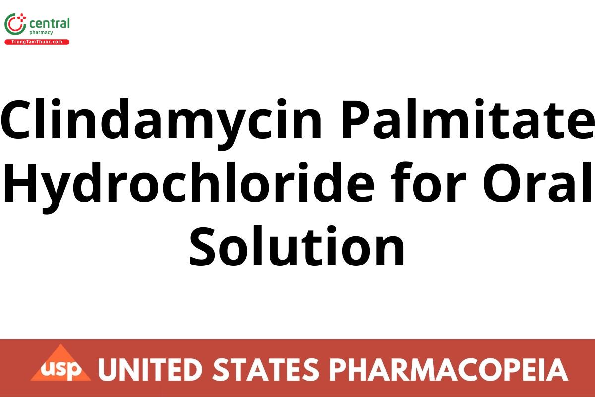Clindamycin Palmitate Hydrochloride for Oral Solution