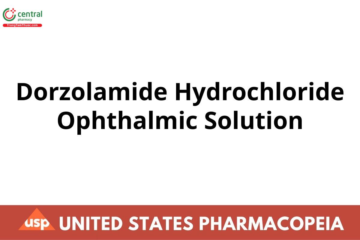 Dorzolamide Hydrochloride Ophthalmic Solution