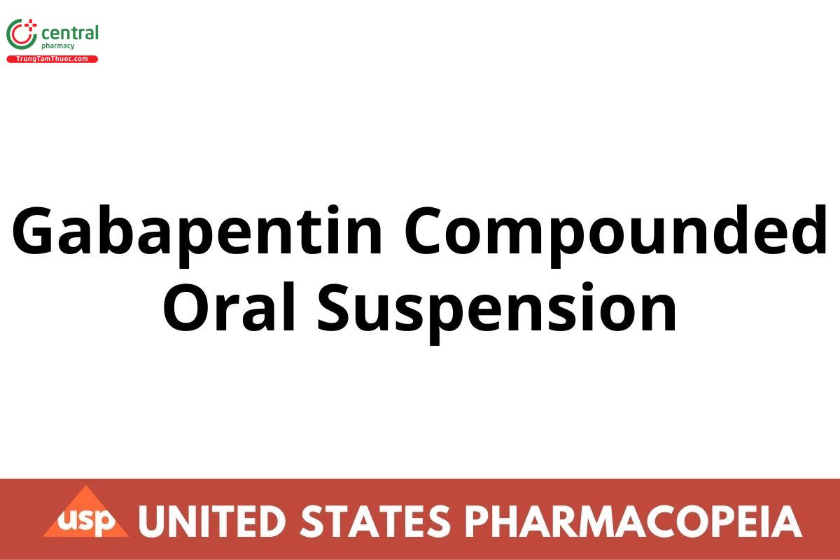 Gabapentin Compounded Oral Suspension