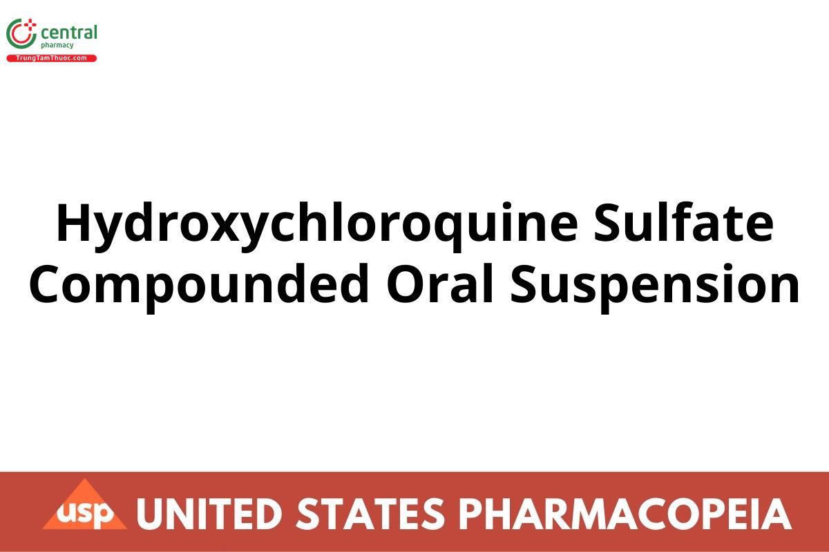 Hydroxychloroquine Sulfate Compounded Oral Suspension