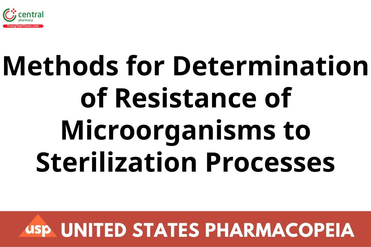 Methods for Determination of Resistance of Microorganisms to Sterilization Processes