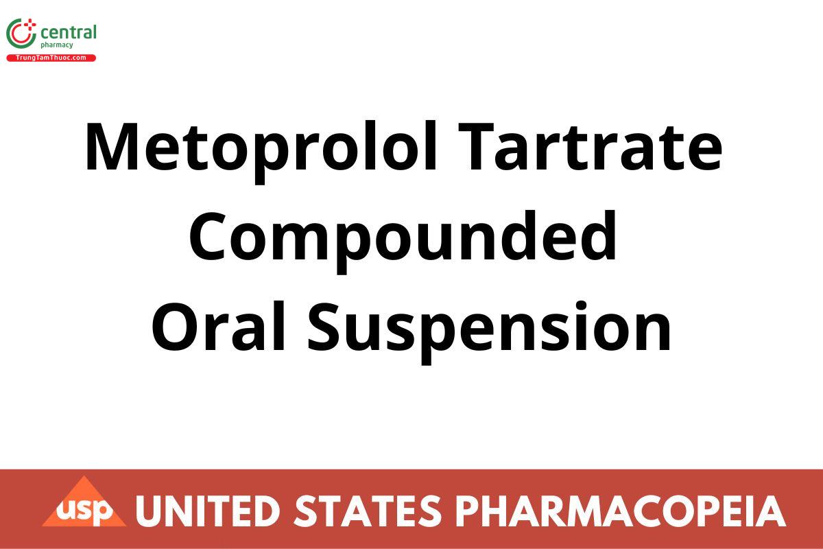 Metoprolol Tartrate Compounded Oral Suspension