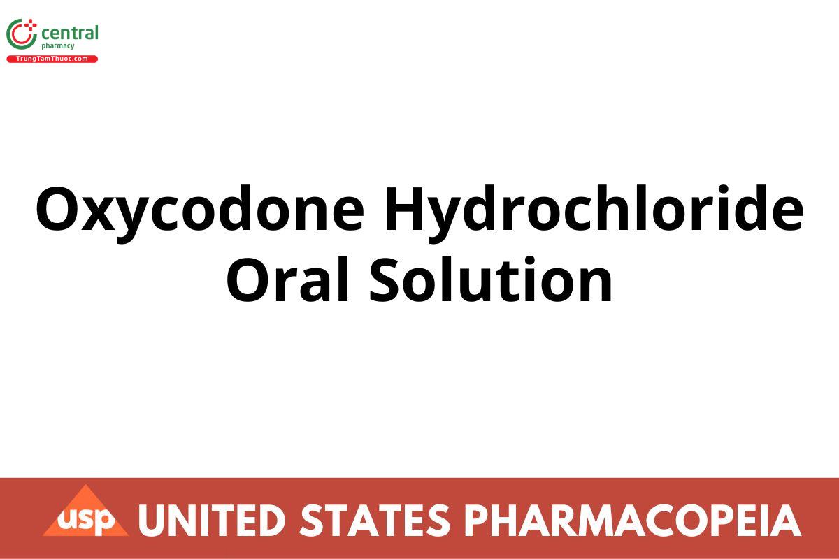 Oxycodone Hydrochloride Oral Solution