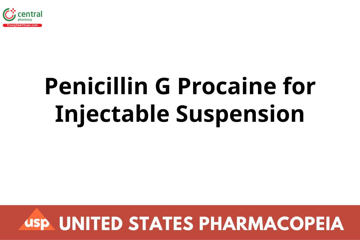 Penicillin G Procaine for Injectable Suspension