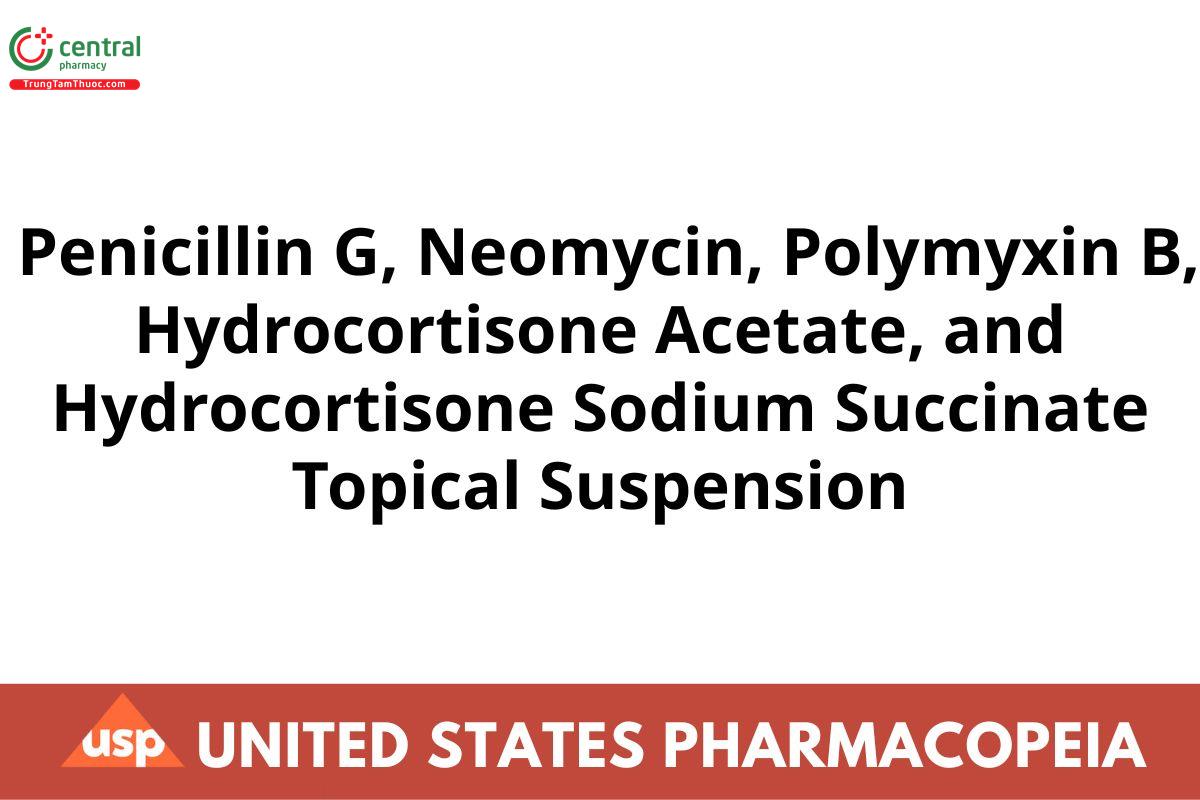 Penicillin G, Neomycin, Polymyxin B, Hydrocortisone Acetate, and Hydrocortisone Sodium Succinate Topical Suspension