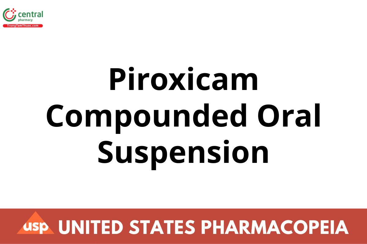 Piroxicam Compounded Oral Suspension