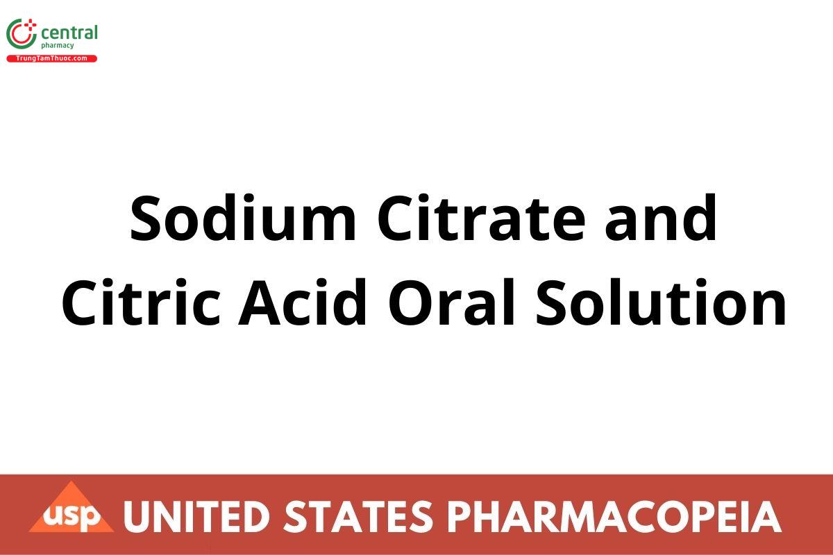 Sodium Citrate and Citric Acid Oral Solution