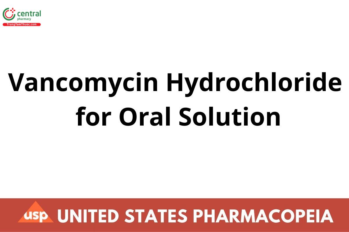 Vancomycin Hydrochloride for Oral Solution