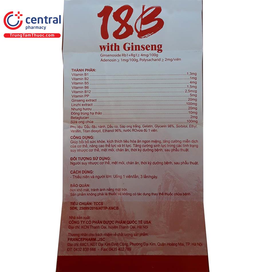 18b with ginseng 10 V8307