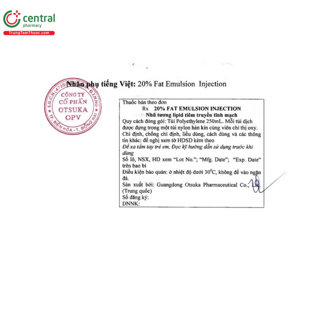 20 fat emulsion injection 3 F2177 20 fat emulsion injection 3 F2177