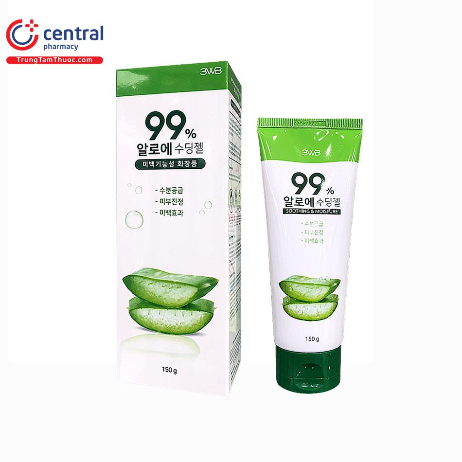 ChÍnh HÃng 3wb Aloe Vera Soothing Gel 150g Cấp ẩm Tức Thì Cho Da 