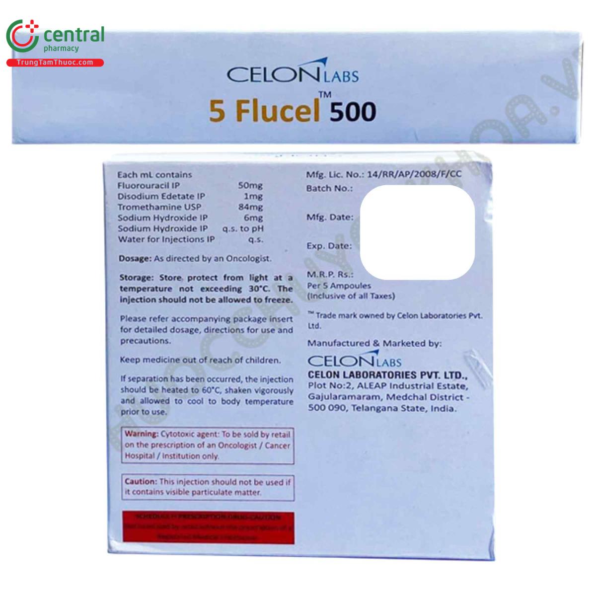 5 flucel 500m 10ml fluorouracil 06 Q6421