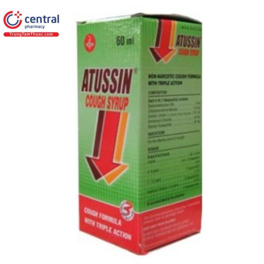 [CHÍNH HÃNG] Thuốc Atussin Siro Ho 60ml: tác dụng và giá bán