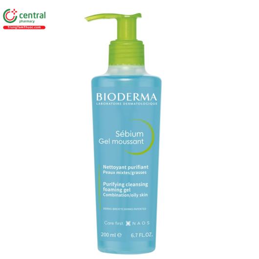 bioderma sebium gel moussant 200ml 1 L4405