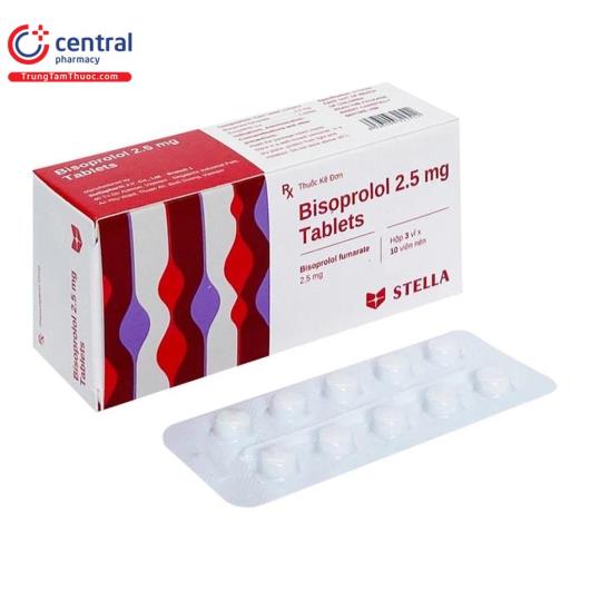 [CHÍNH HÃNG] Thuốc điều Trị Bệnh Tim Bisoprolol 2,5mg Tablets Stella