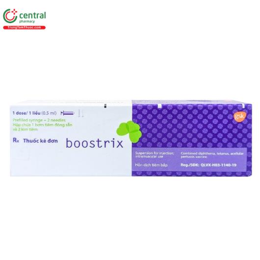 Thuốc Boostrix dùng tiêm nhắc lại ngừa bạch hầu, uốn ván và ho gà