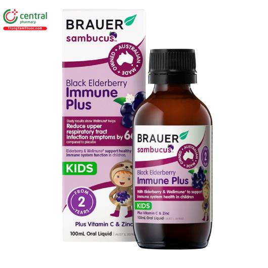 brauer sambucus black elderberry kids immune plus L4375