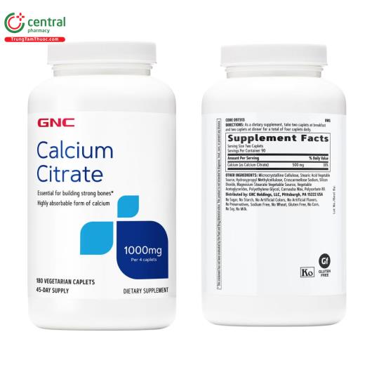 calcium citrate gnc H3024