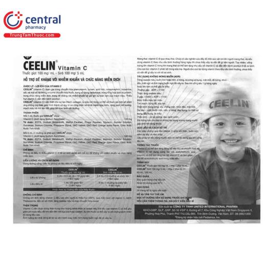 [CHÍNH HÃNG] Thuốc Ceelin 120ml bổ sung và cung cấp Vitamin C