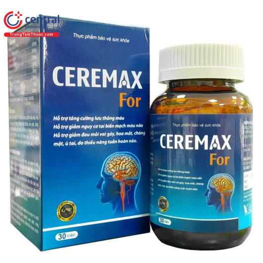 [CHÍNH HÃNG] Ceremax For bổ não, phòng ngừa tai biến mạch máu não
