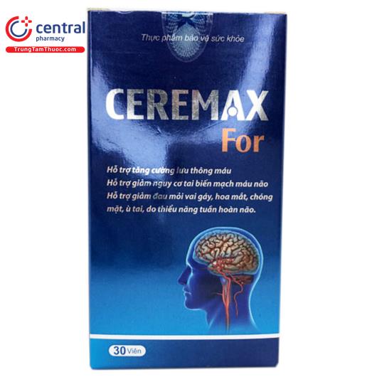 [CHÍNH HÃNG] Ceremax For bổ não, phòng ngừa tai biến mạch máu não