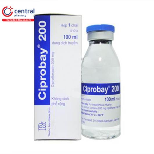 Thuốc Ciprobay 200mg/100ml thuốc điều trị nhiễm khuẩn