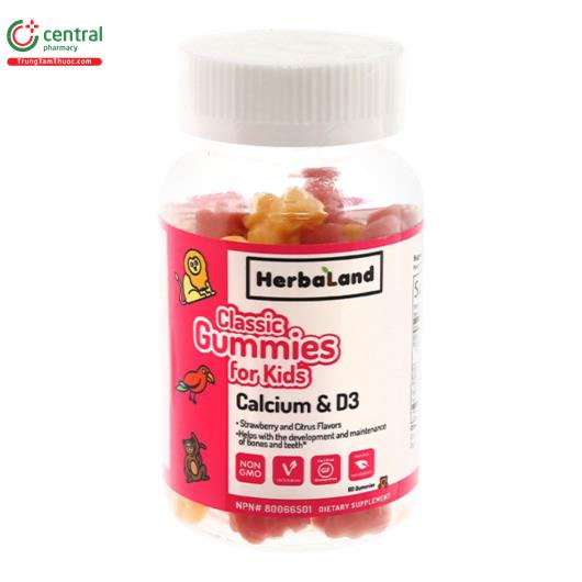 classic gummies for kids calcium d3 herbaland 1 N5045