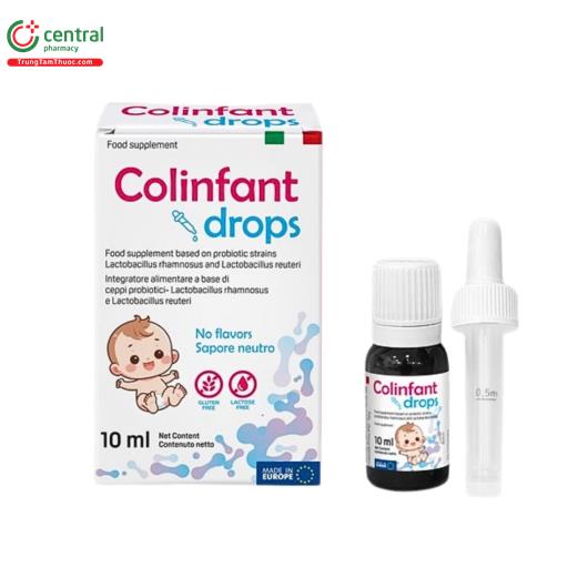 Colinfant drops cung cấp lợi khuẩn, cải thiện hệ vi khuẩn đường ruột