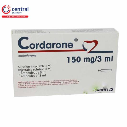 [CHÍNH HÃNG] Thuốc Cordarone 150mg/3ml - điều trị rối loạn nhịp tim