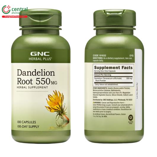dandelion root 550mg gnc Q6144