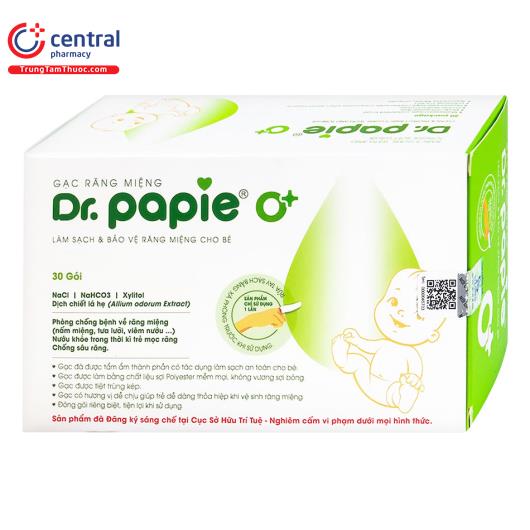 [CHÍNH HÃNG] Gạc răng miệng Dr Papie làm sạch, bảo vệ khoang miệng
