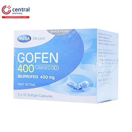 Thuốc Gofen 400 clearcap (Hộp 50 viên): tác dụng, chỉ định, tương tác