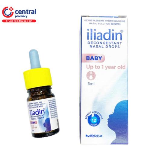 Thuốc nhỏ mũi Iliadin Baby - Thuốc điều trị chứng ngạt mũi sổ mũi