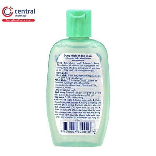 Dung dịch chống muỗi Johnson's Baby Clear Lotion AntiMosquito 100ml
