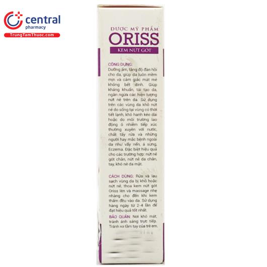 Kem trị nứt gót chân Oriss cải thiện tình trạng khô, nứt nẻ da