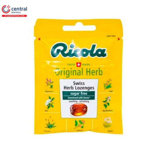 Kẹo ngậm thảo mộc không đường Ricola Original Herb (17.5g)