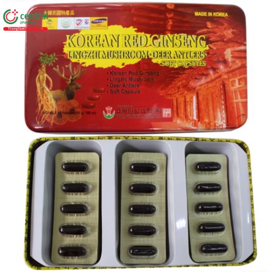 korean red ginseng lingzhi mushroom deer antlers soft capsules 9 M5112