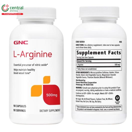 l arginine 500mg gnc K4106