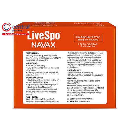 [CHÍNH HÃNG] Thuốc xịt Livespo Navax-liệu pháp cho viêm đường hô hấp