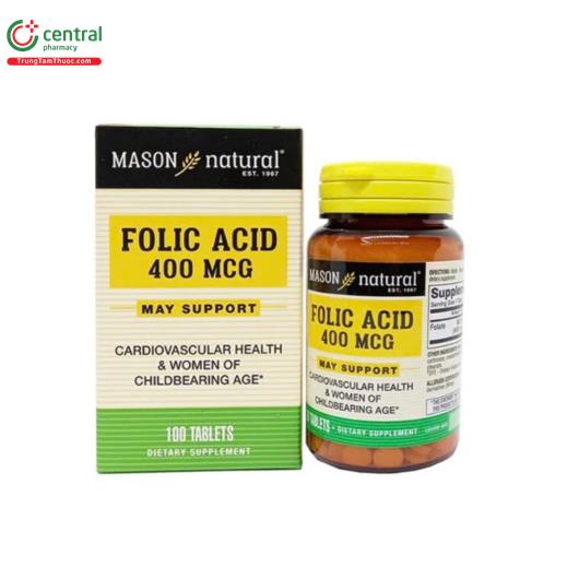 mason natural folic acid 400mcg 1 R7447